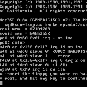 Post: Installing NetBSD 0.8 on Bochs
