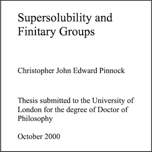 Post: Supersolubility and Finitary Groups